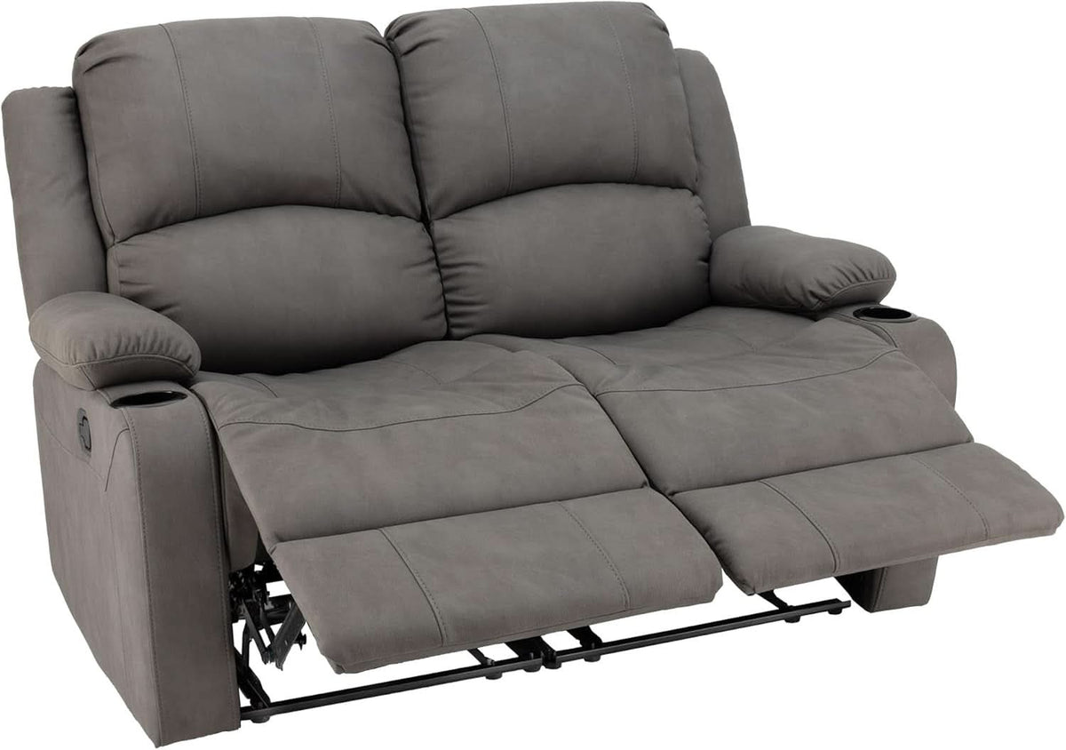 58 Inch Wall Hugger Double Recliner RV Theater Seats Slate