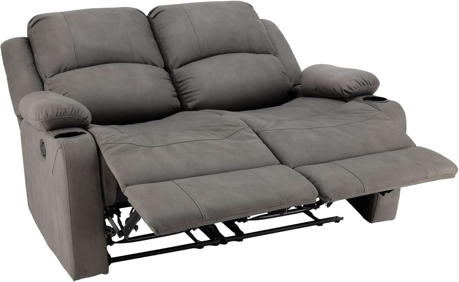 58 Inch Wall Hugger Double Recliner RV Theater Seats Slate