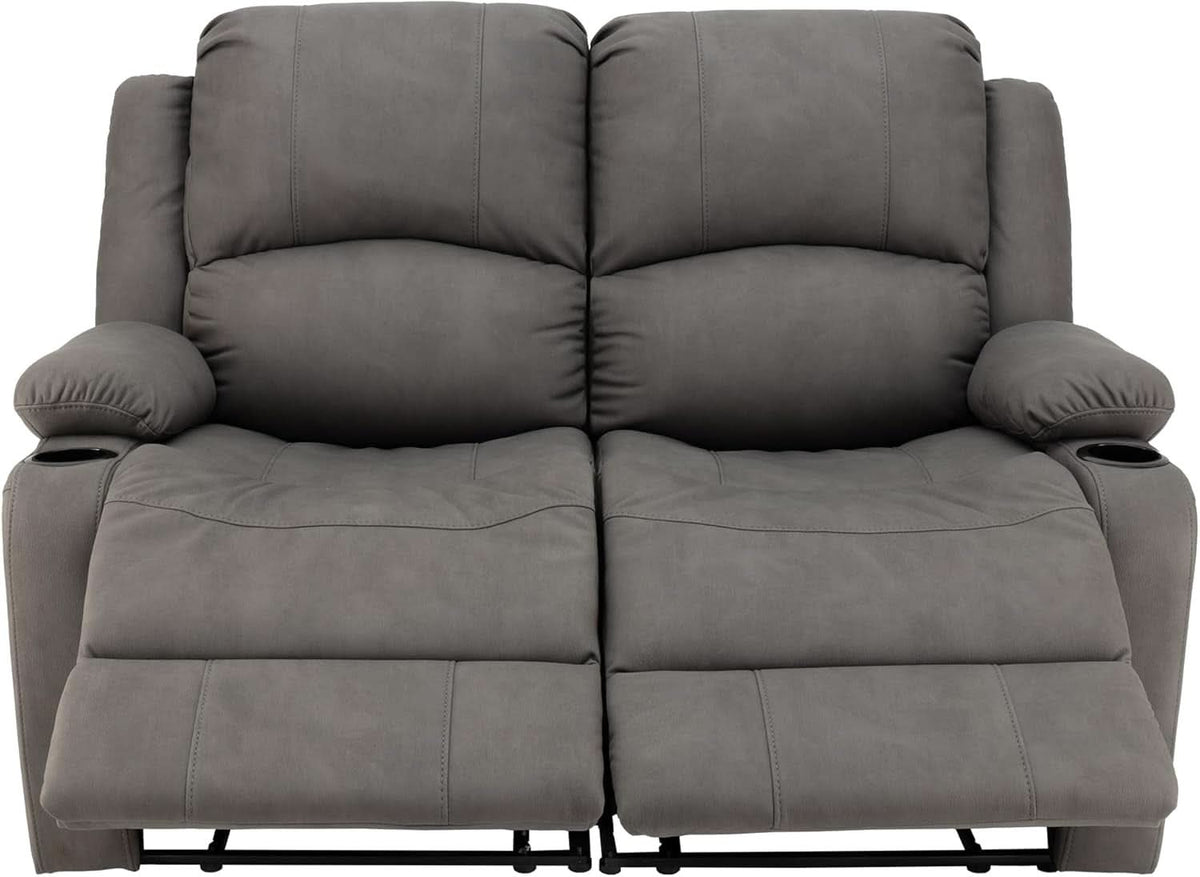58 Inch Wall Hugger Double Recliner RV Theater Seats Slate