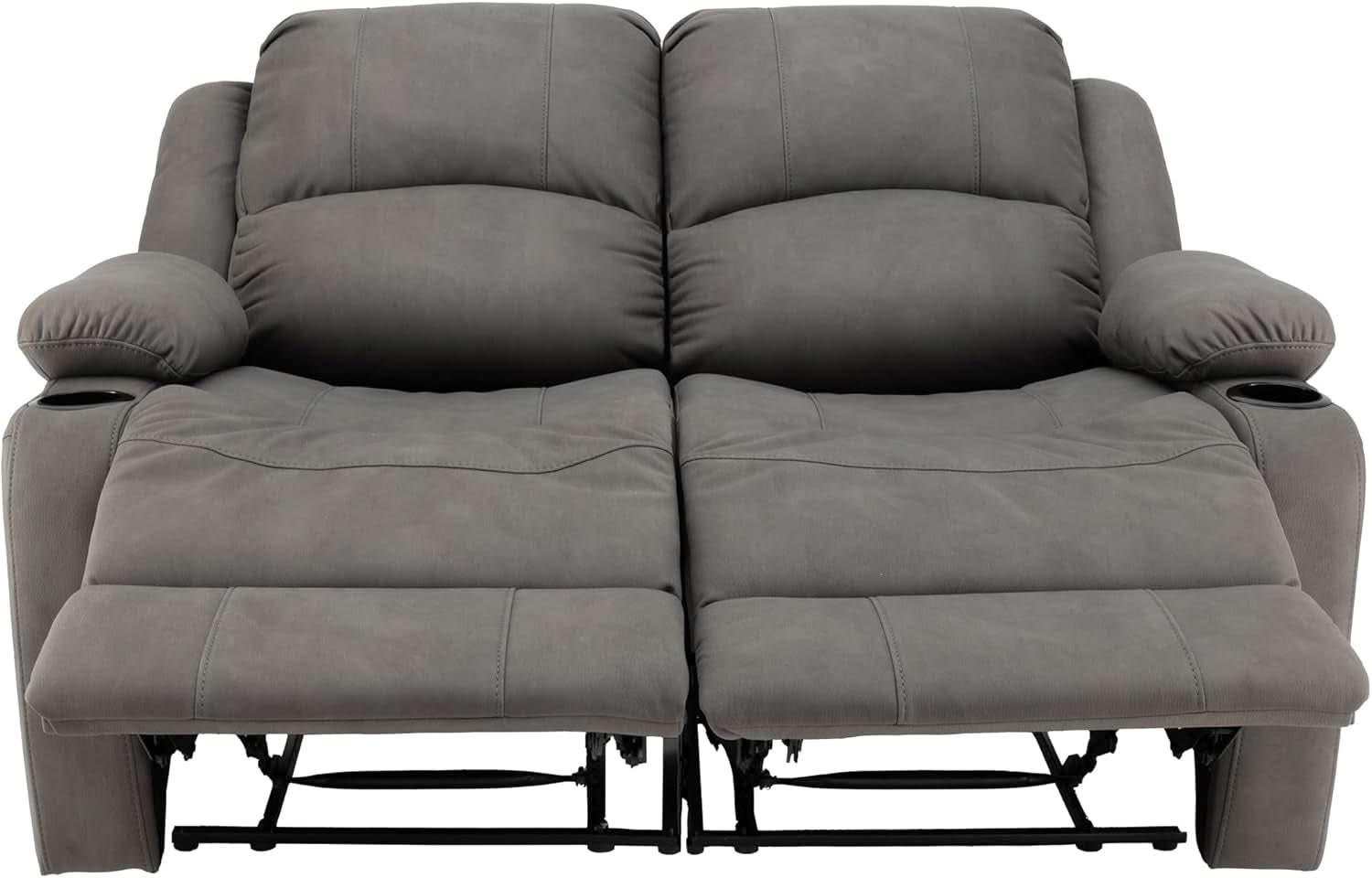 58 Inch Wall Hugger Double Recliner RV Theater Seats Slate