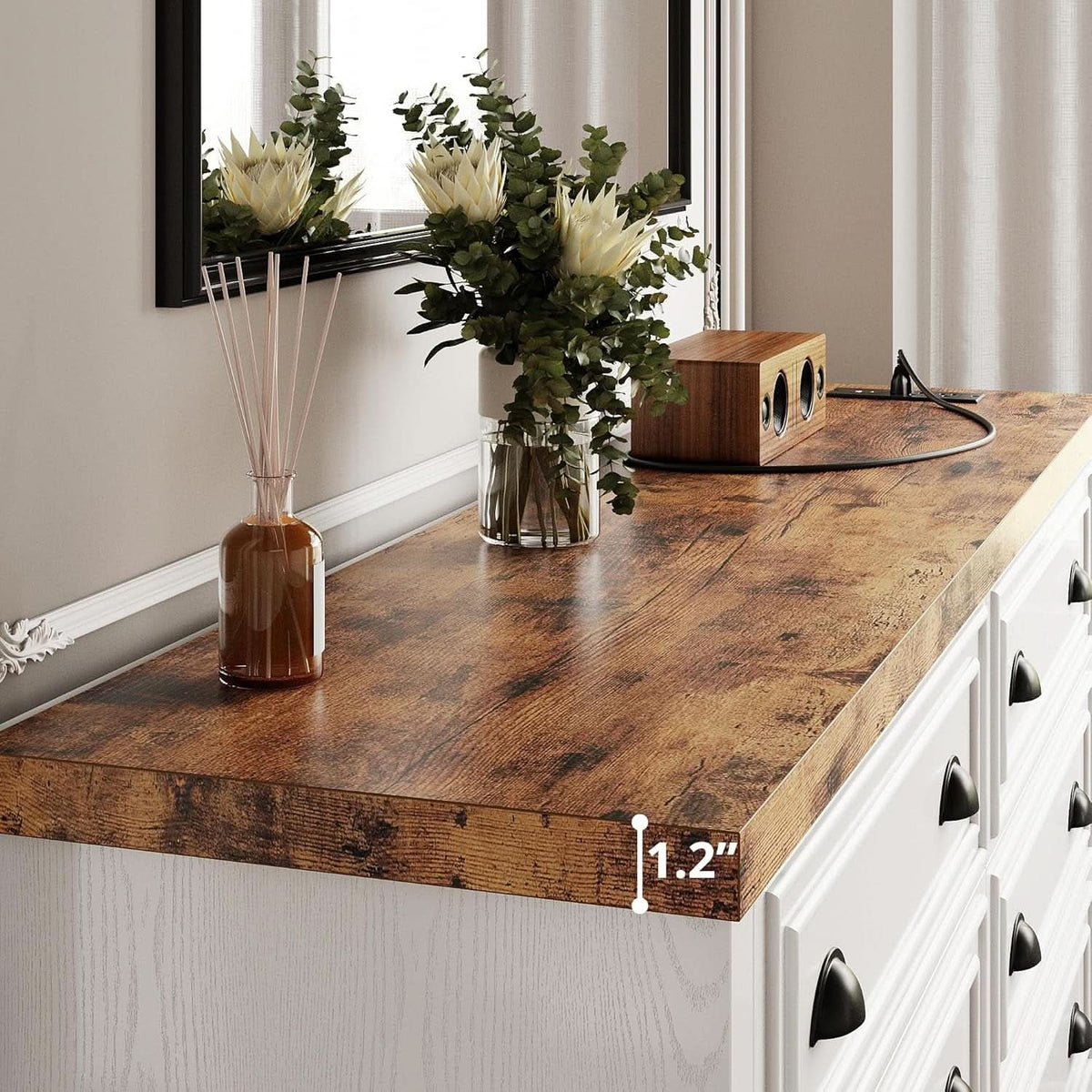 59Inch Dresser With BuiltIn Charging Station USB Port