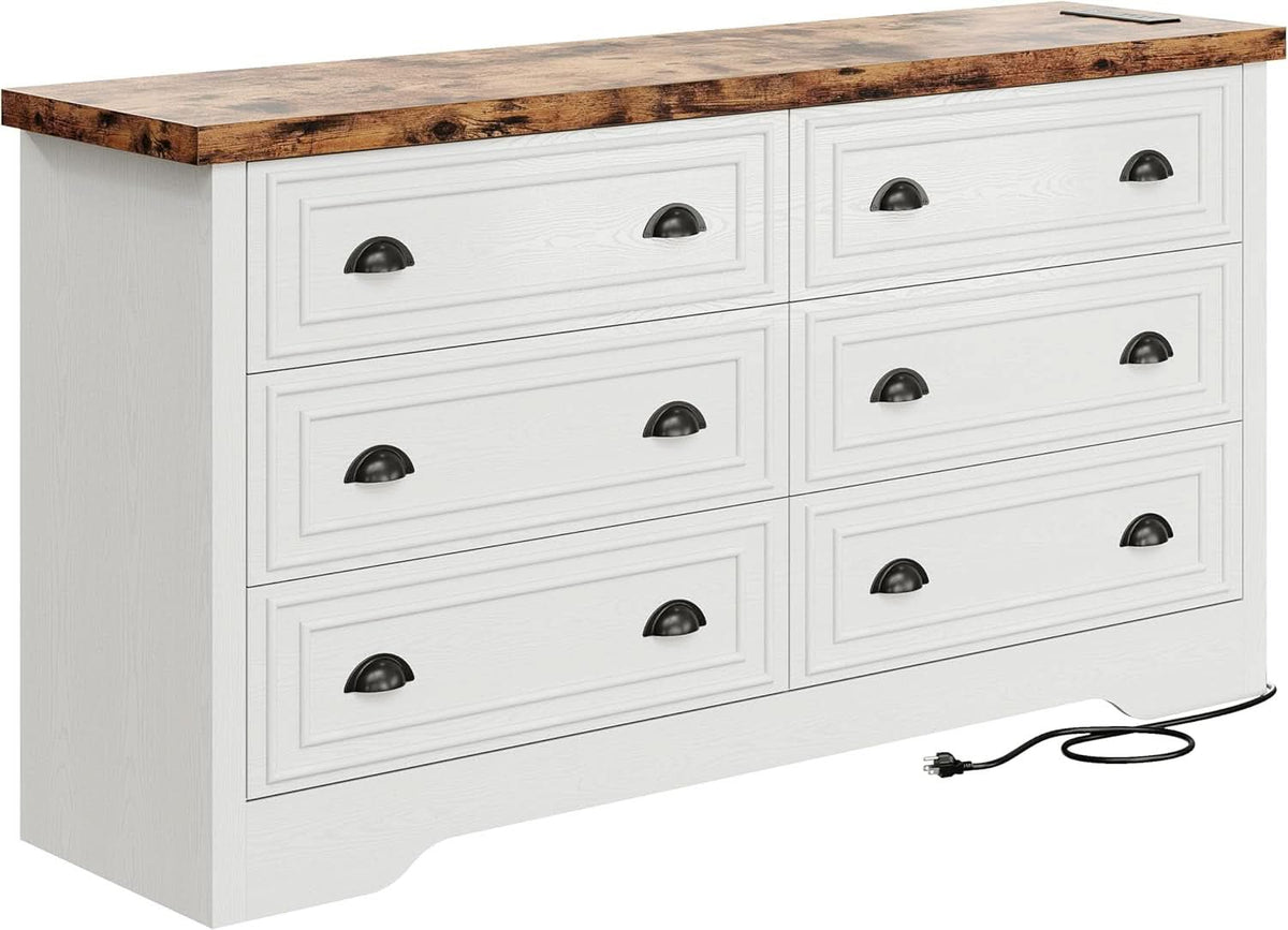 59Inch Dresser With BuiltIn Charging Station USB Port