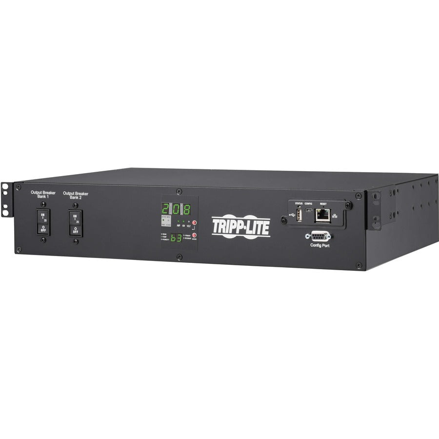 5.8kW Single Phase Monitored PDU ATS - Automatic Transfer Switch | Tripp Lite PDUMNH30HVAT2
