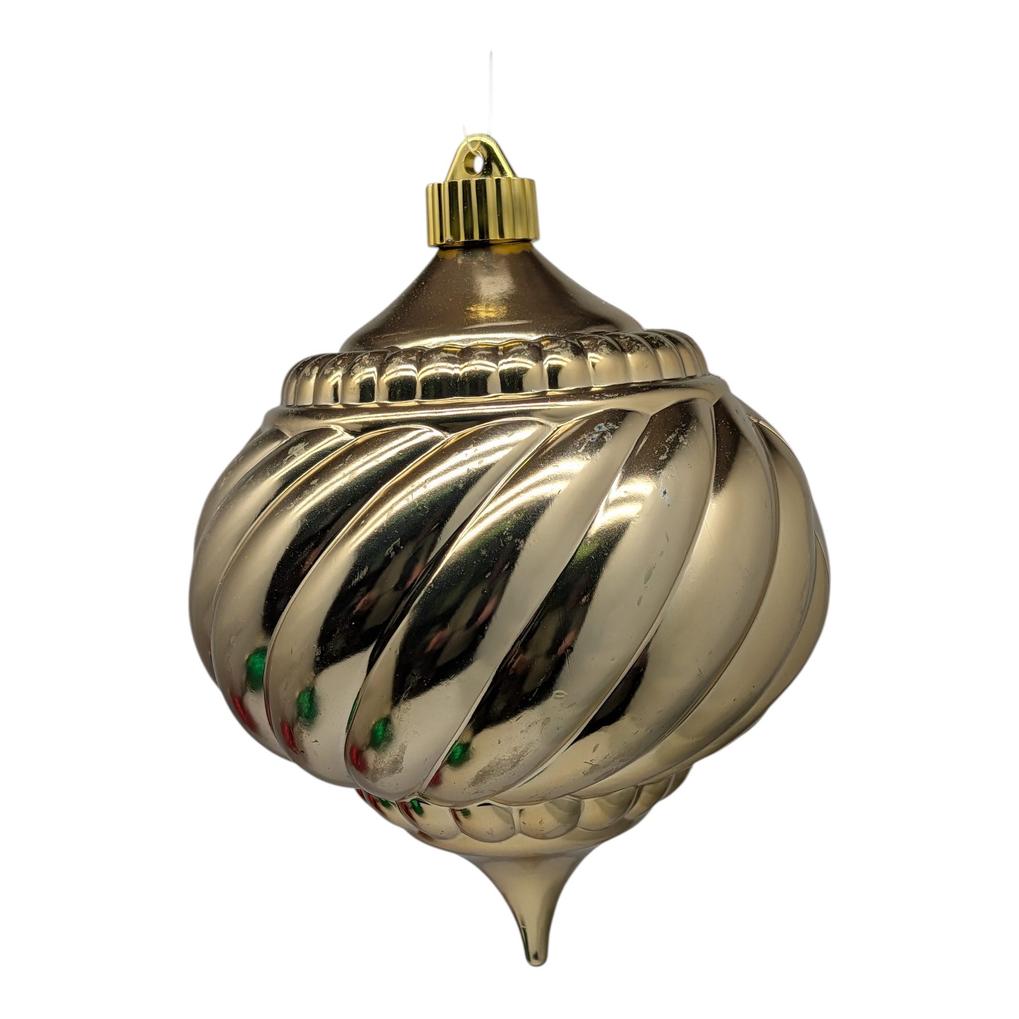 6" (150mm) Commercial Shatterproof Ball Ornament - Shiny Gold Onion