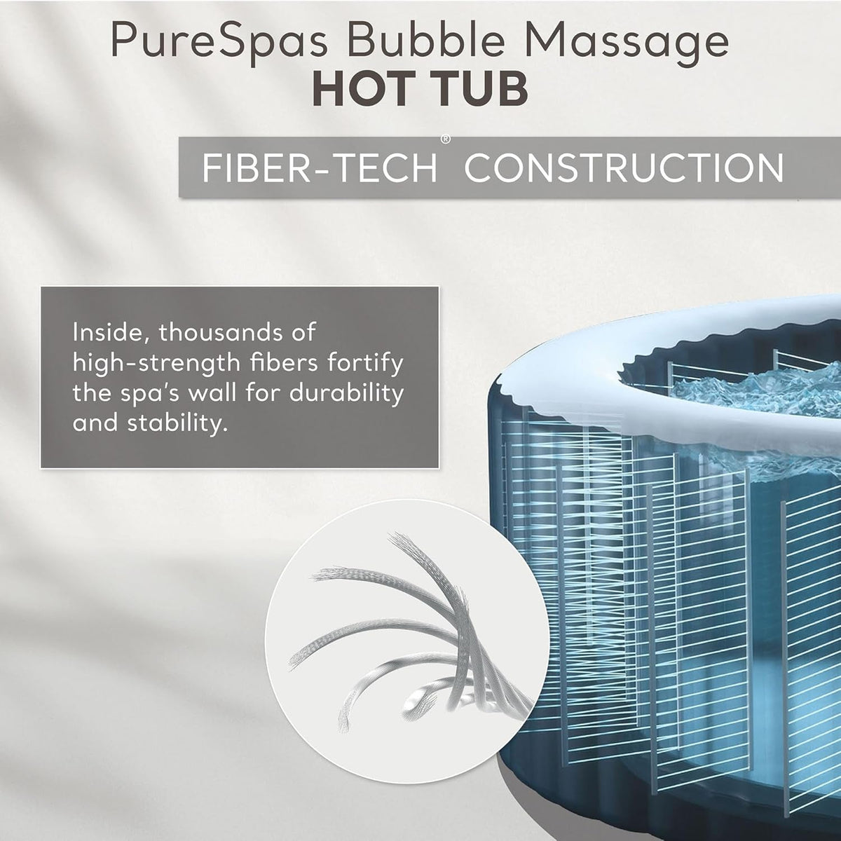 6 Person Inflatable Hot Tub With LED Lights And Headrests