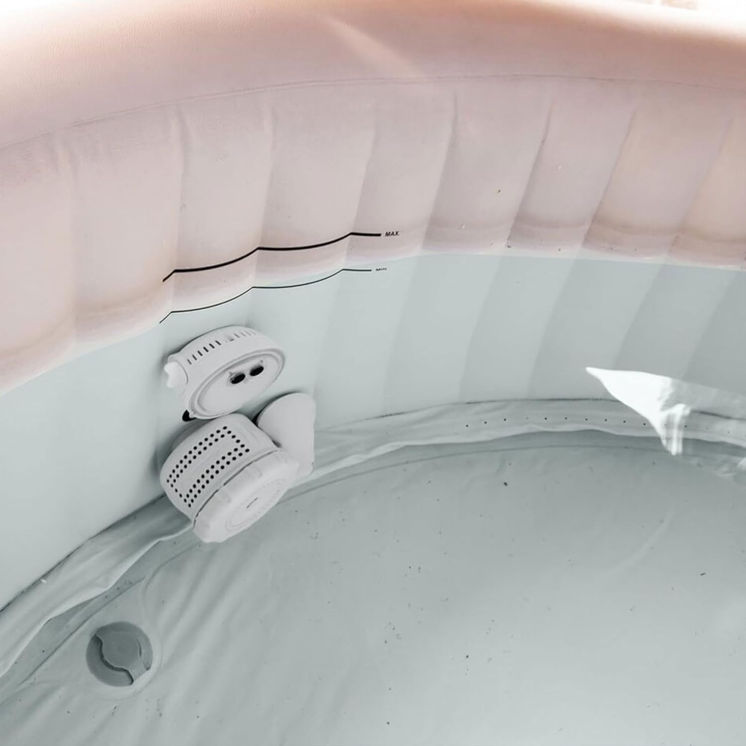 6 Person Inflatable Hot Tub With LED Lights And Headrests