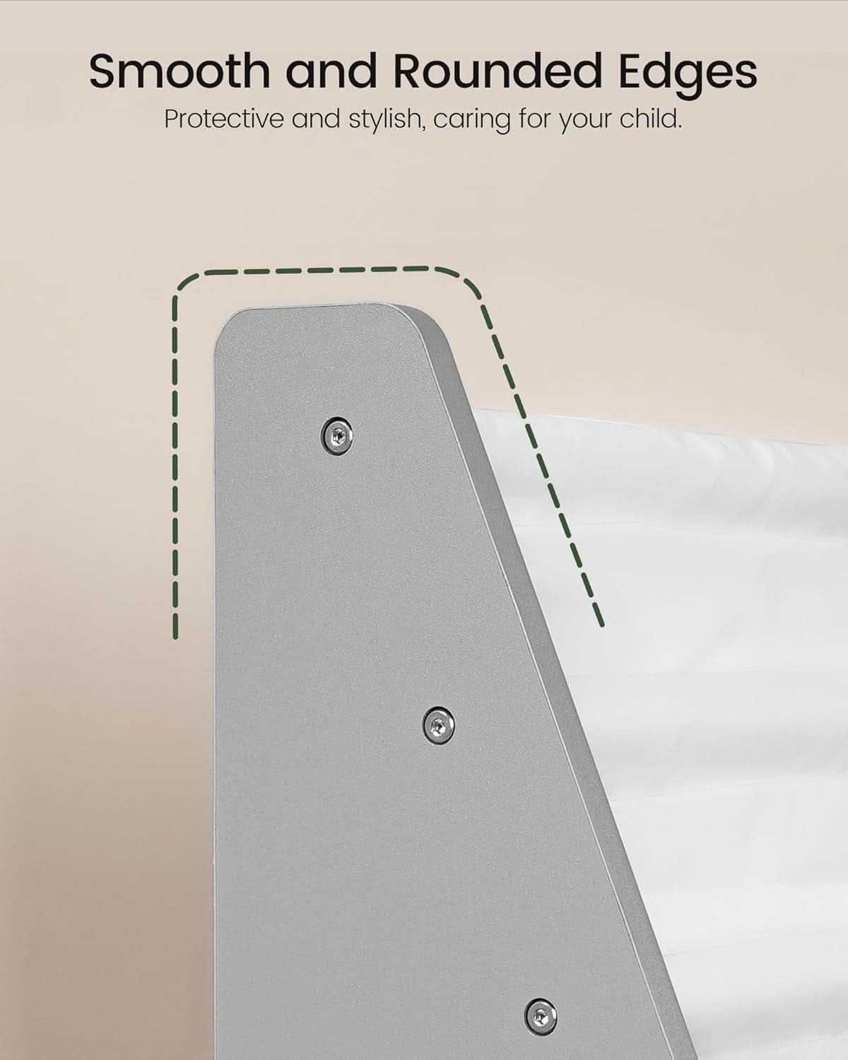 6 Tier Kids Bookshelf White And Gray Sling Book Organizer