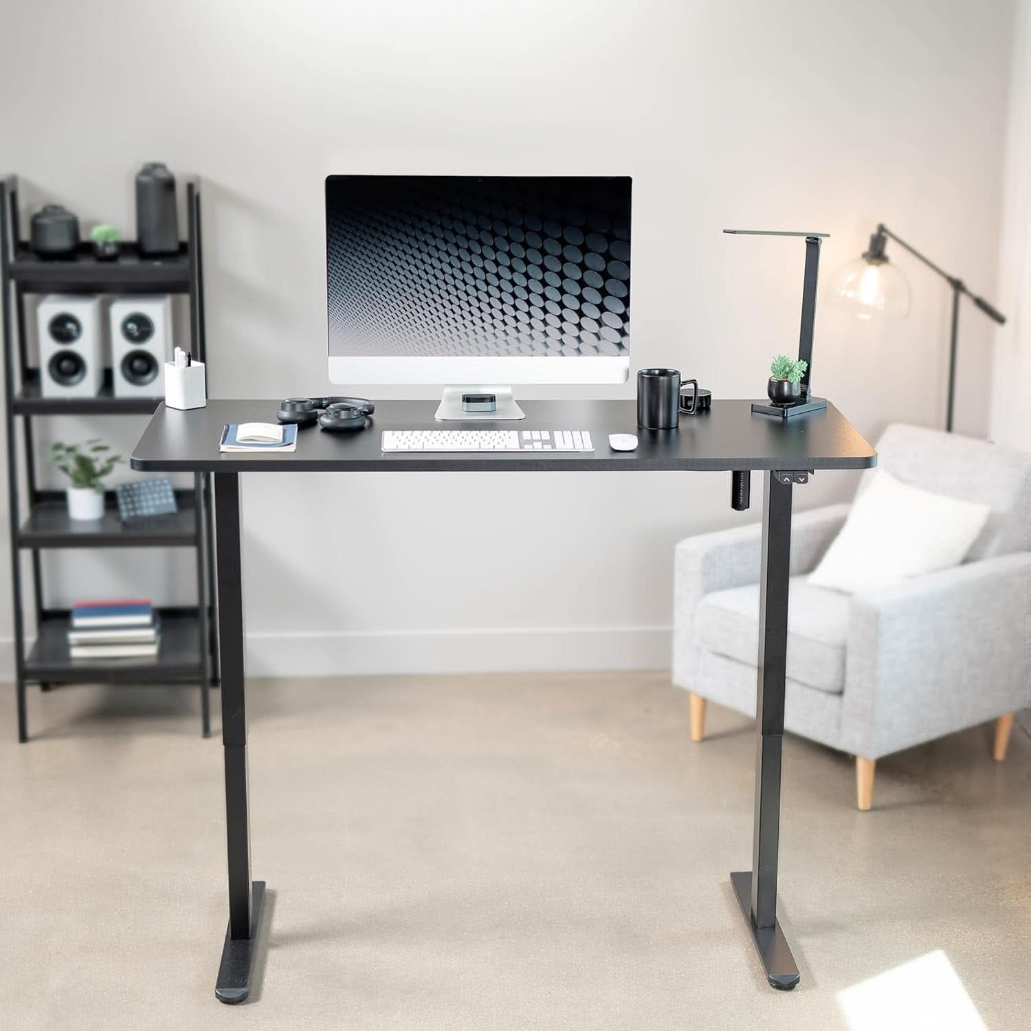 60 Inch Electric Height Adjustable Standing Desk Black