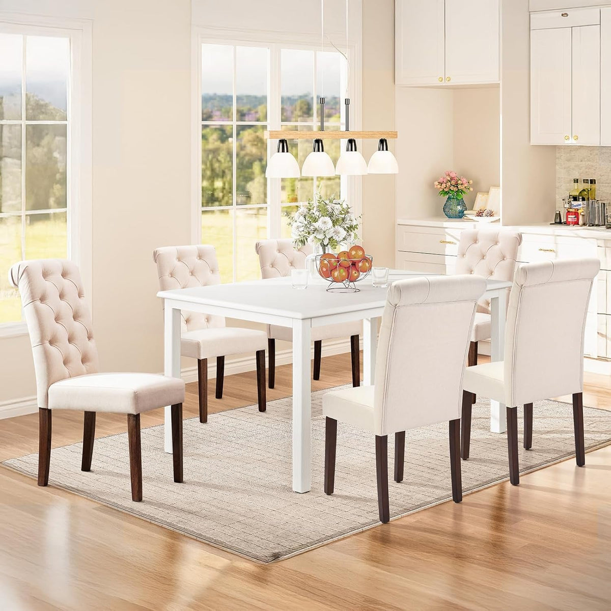 60 Inch White Dining Table For Kitchen Family Use Today