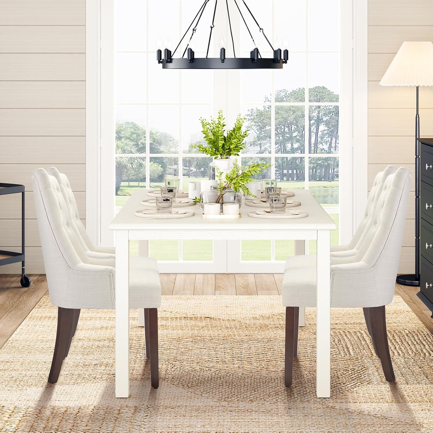 60 Inch White Dining Table For Kitchen Family Use Today