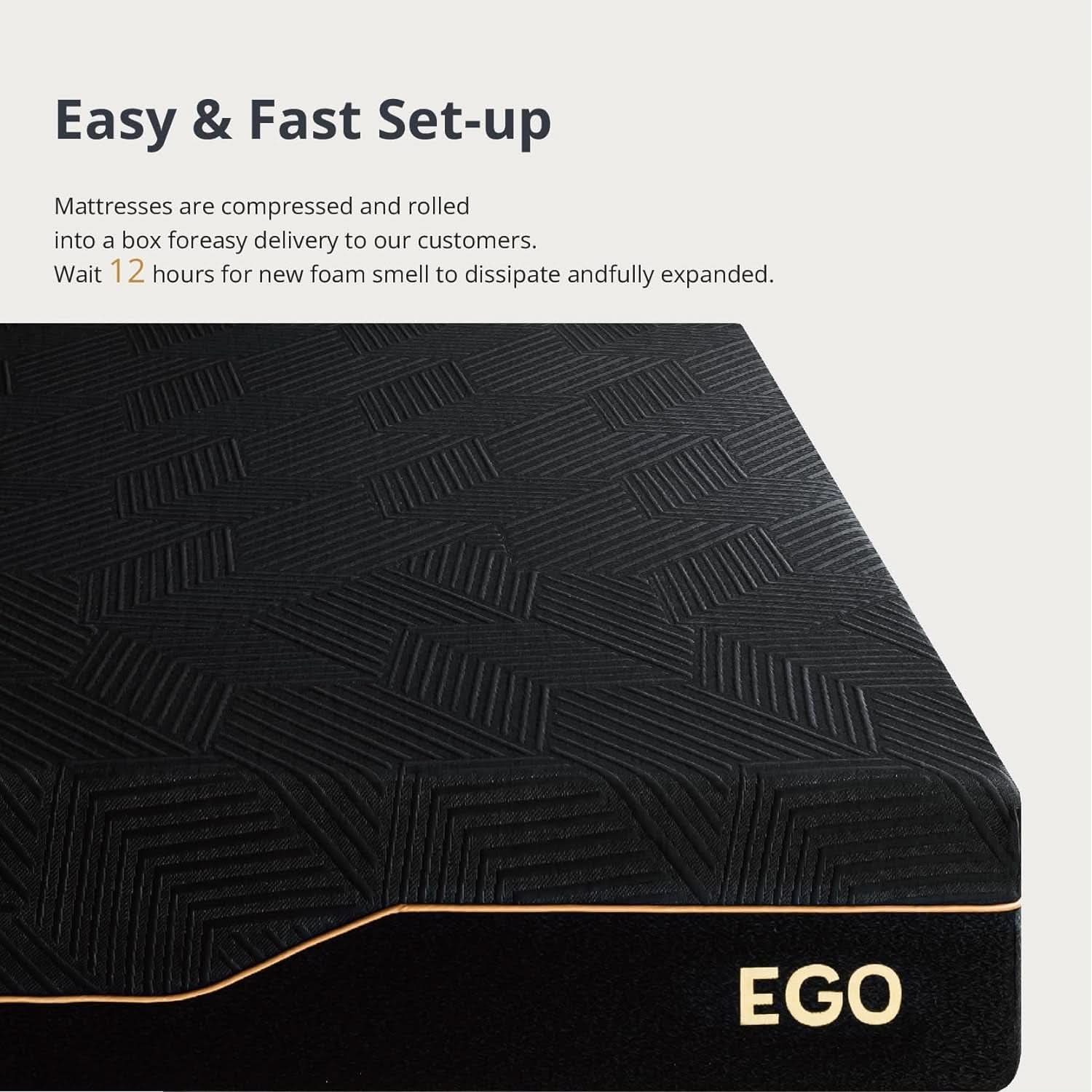 60X80X14 Memory Foam Mattress Featuring Copper Gel