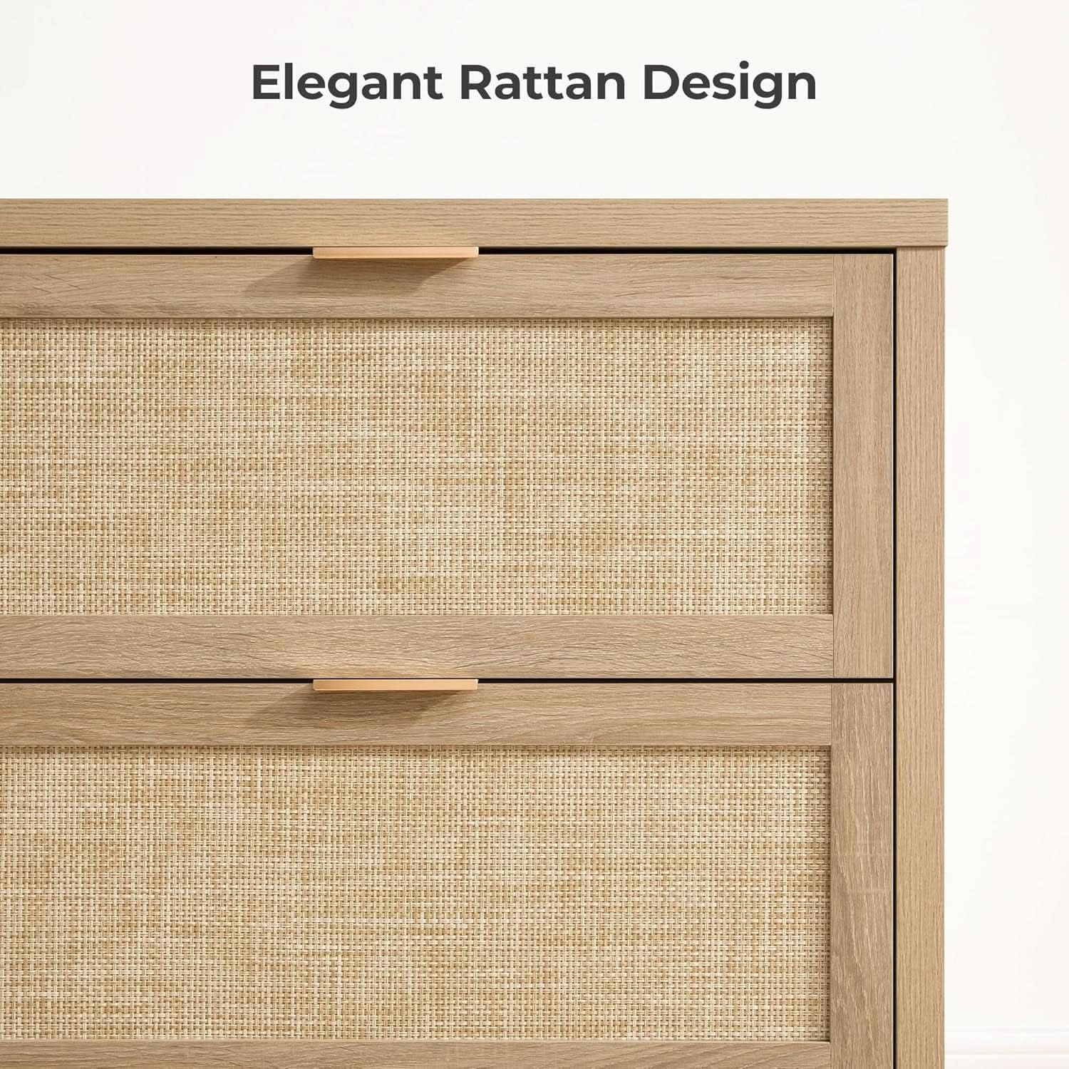 60.8 Inch Dresser Caramel Oak Finish With 7 Drawers