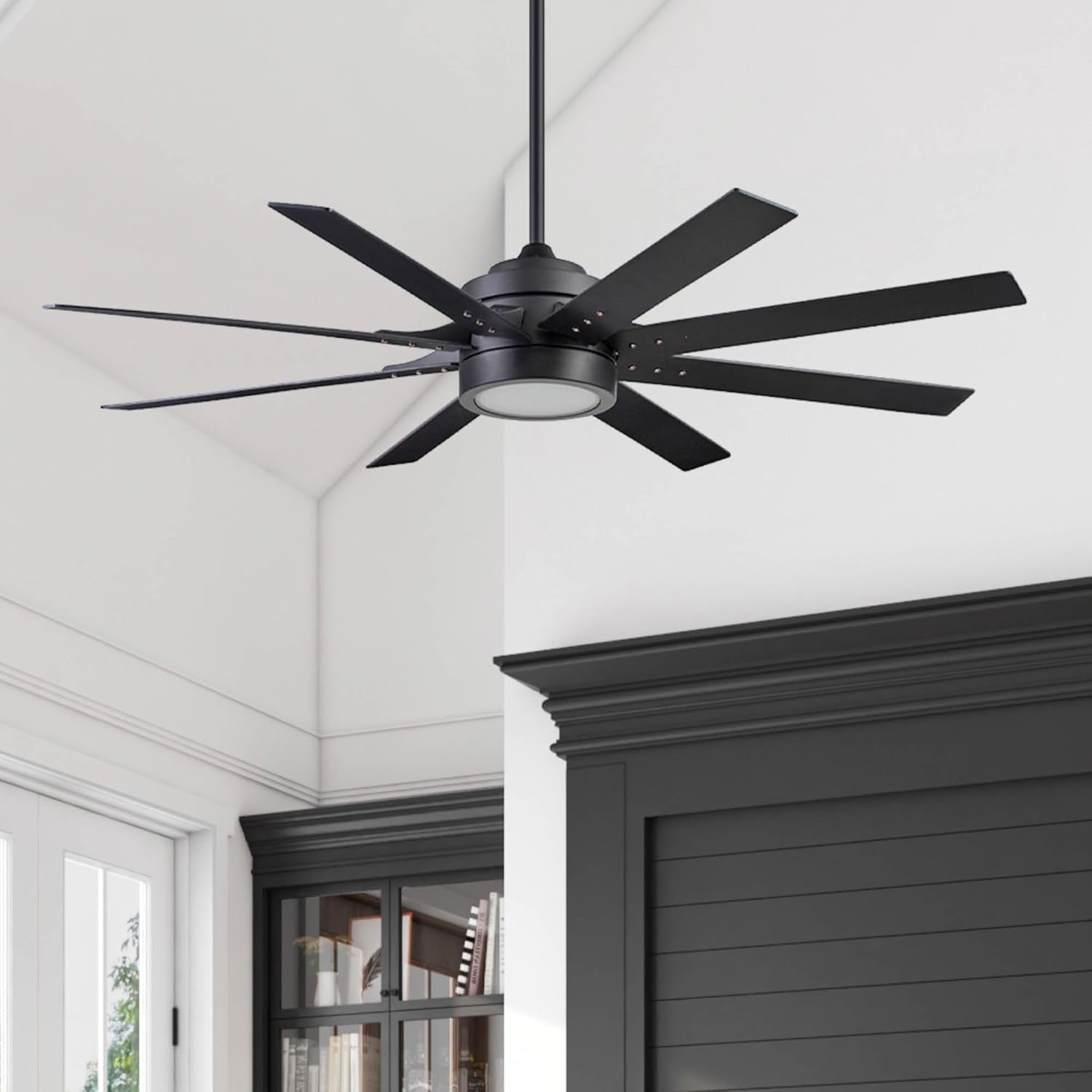 62 Inch Ceiling Fan Dimmable LED Light For Large Rooms