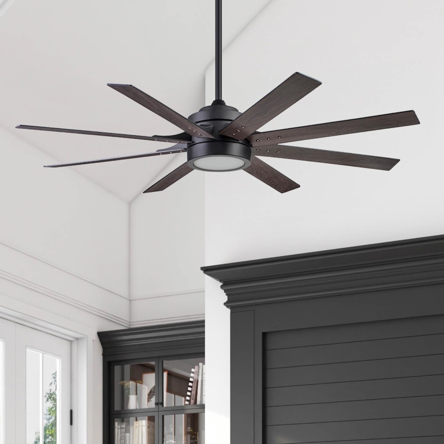 62 Inch Ceiling Fan Dimmable LED Light For Large Rooms