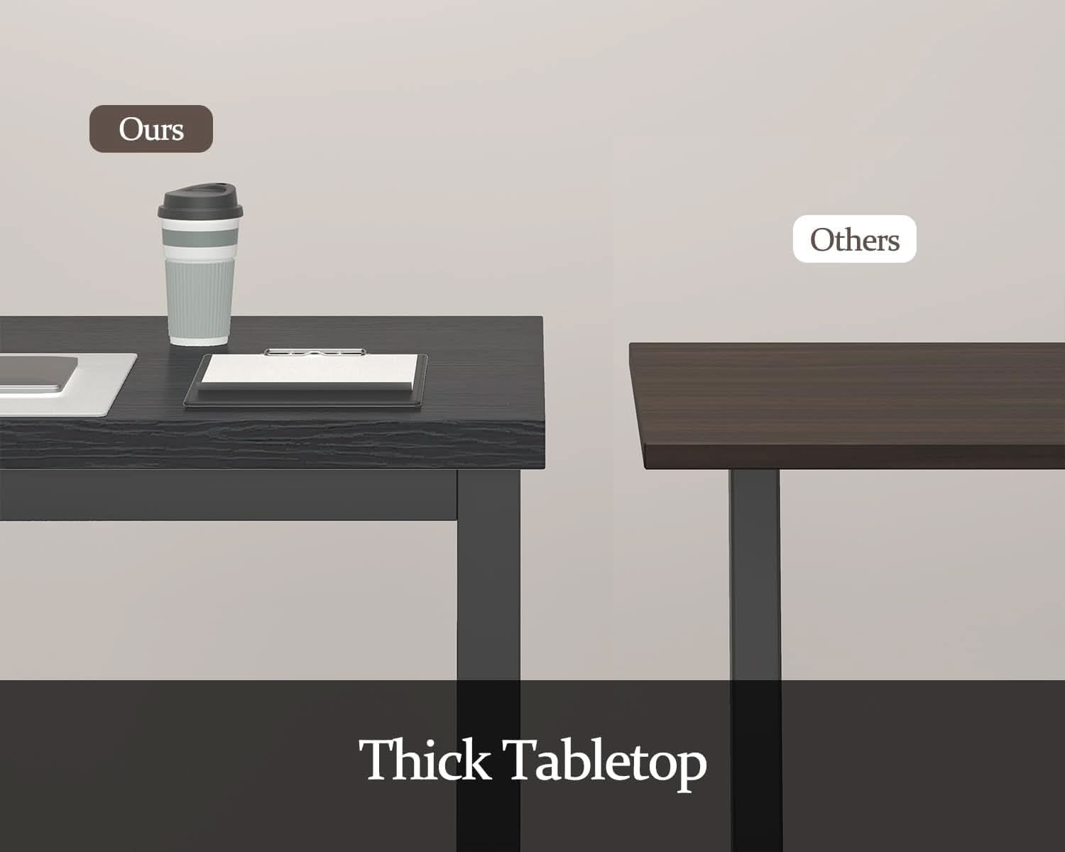 63 Inch Black Computer Desk For Home Office Setup And Study