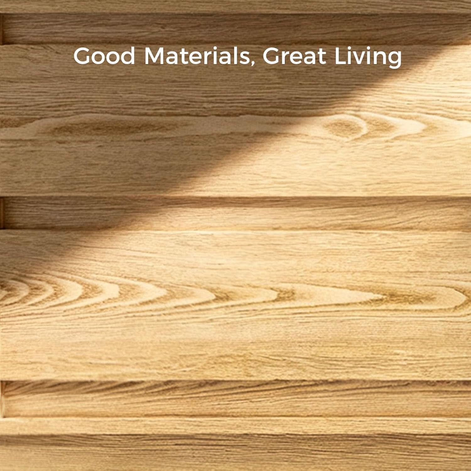 63 Inch Natural Solid Wood Sideboard With Drawers Storage