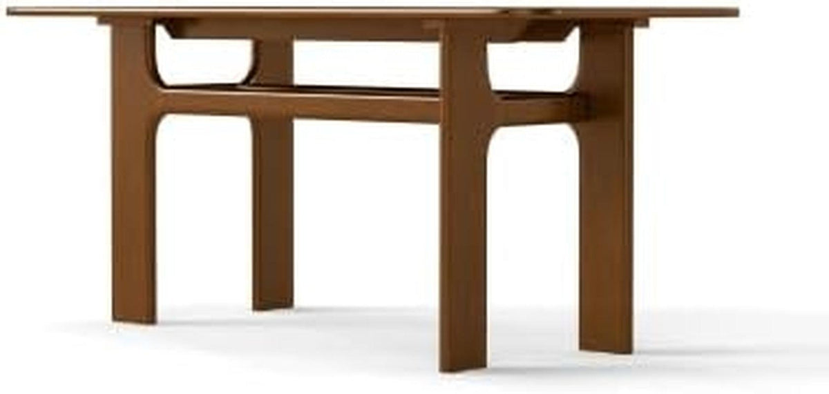 63 Inch Walnut Dining Table With Heavy Duty Legs Farmhouse