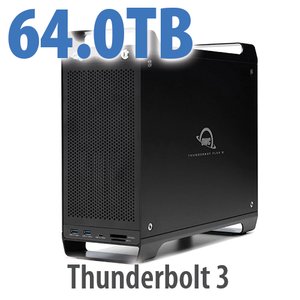 64.0TB (8x8.0TB HDD) ThunderBay Flex 8 Thunderbolt 3 Storage Solution with Hardware