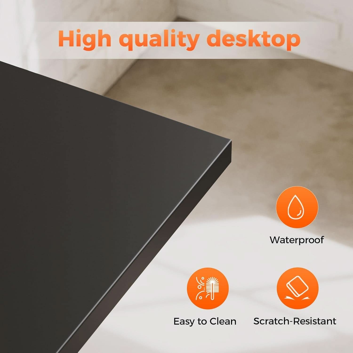 66 Inch Black L Shaped Corner Computer Desk CPU Stand