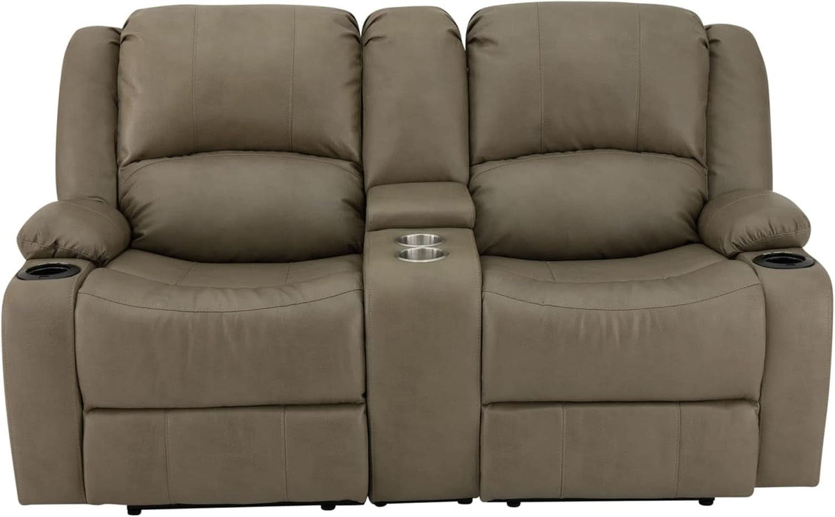 67 Inch Putty Powered RV Wall Hugger Recliner Sofa