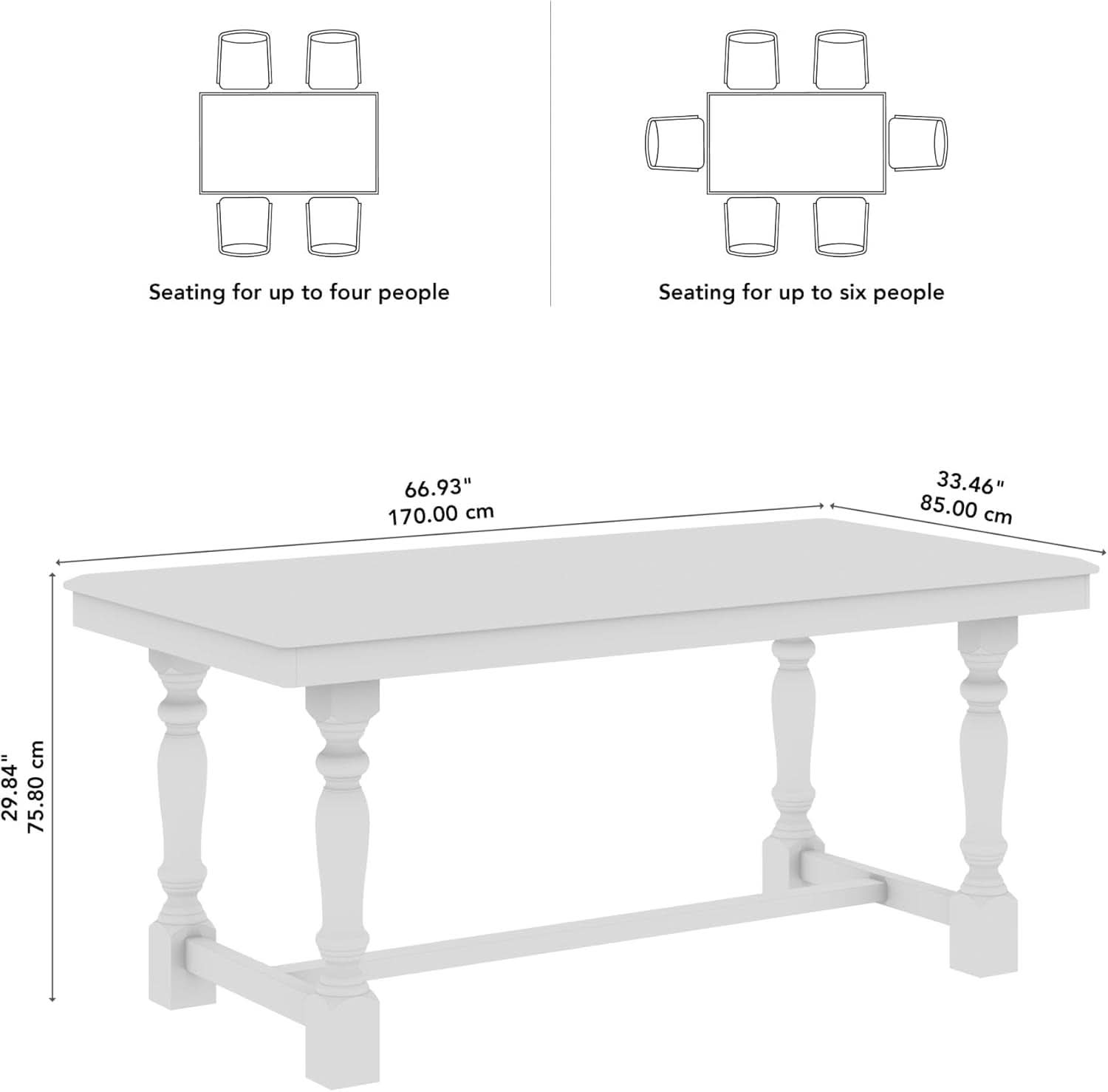 67 Inch Squire Trestle Farmhouse Dining Table Light Brown