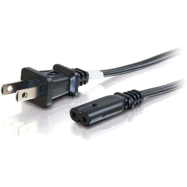 6Ft 18 Awg 2-Slot Non-Polarized Power Cord (Nema 1-15P To Iec320C7) (Taa Complia