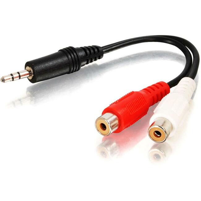 6Ft One 3.5Mm Stereo Male To Two Rca Stereo Female Y-Cable