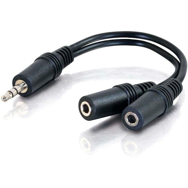 6In Value Seriesandtrade; One 3.5Mm Stereo Male To Two 3.5Mm Stereo Female Y-Cab