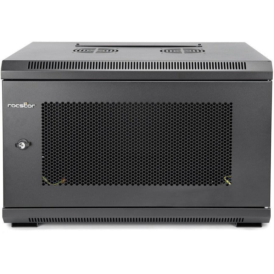 6U Wall Mount Rack Cabinet - 200lb Vented Server Enclosure | Tecisoft Y10E004-B1