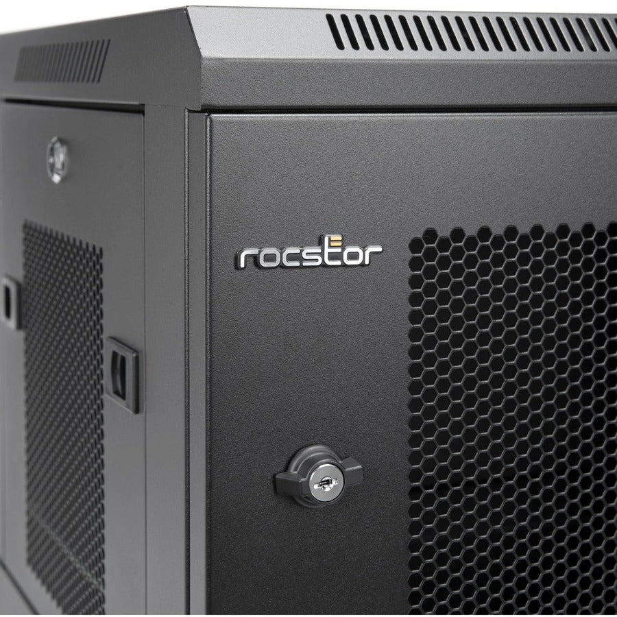 6U Wall Mount Rack Cabinet - 200lb Vented Server Enclosure | Tecisoft Y10E004-B1