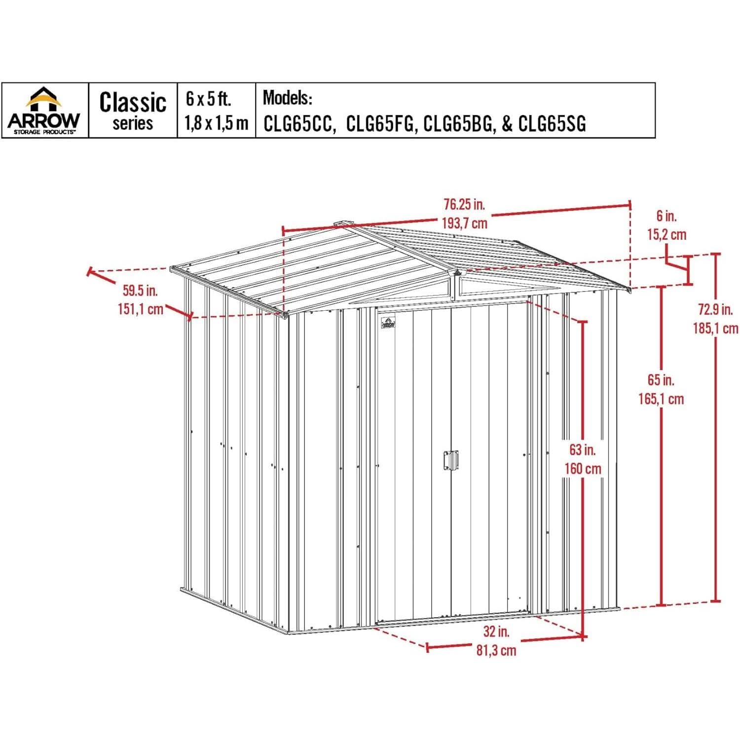 6x5 Blue Grey Steel Storage Shed Outdoor For Garden Tools