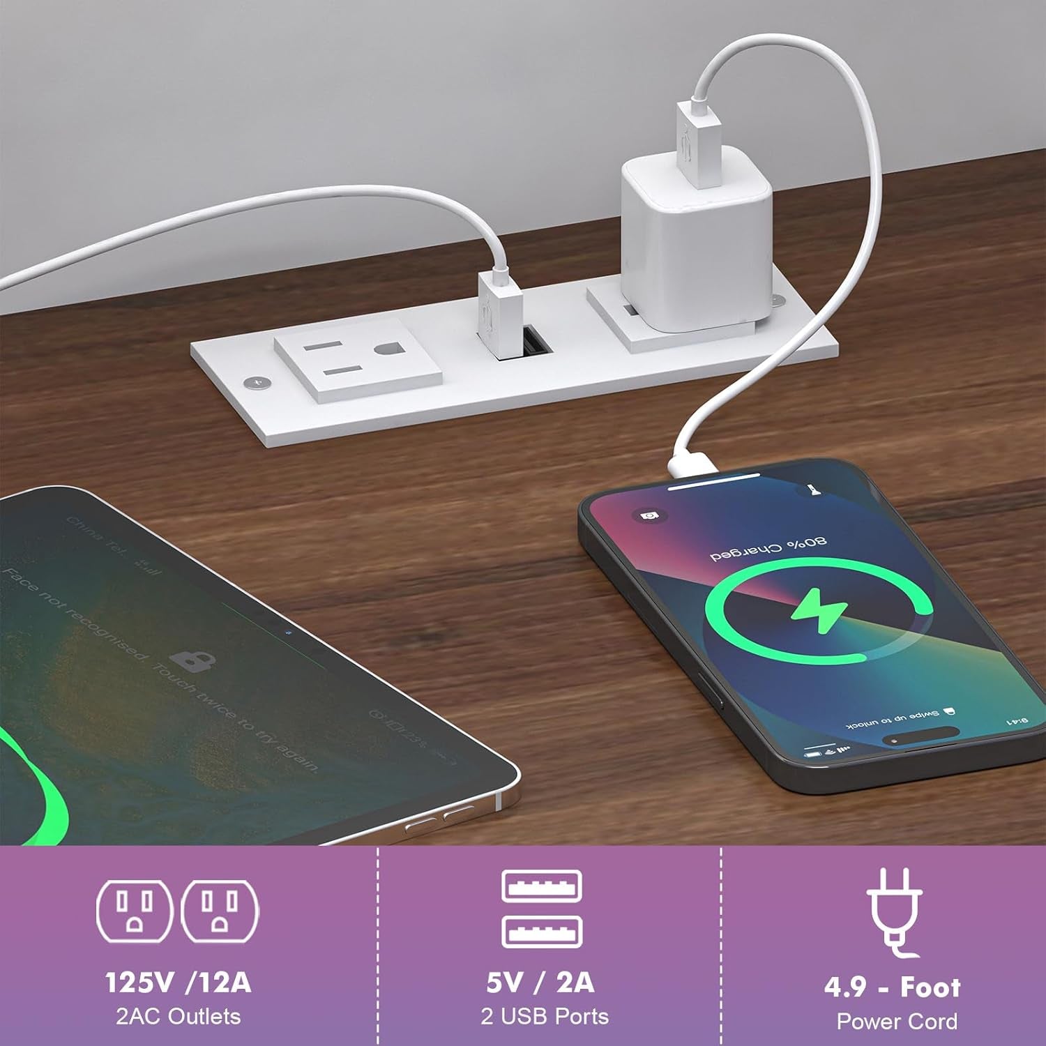 7 Drawer Dresser With Charging Station And RGB Lights