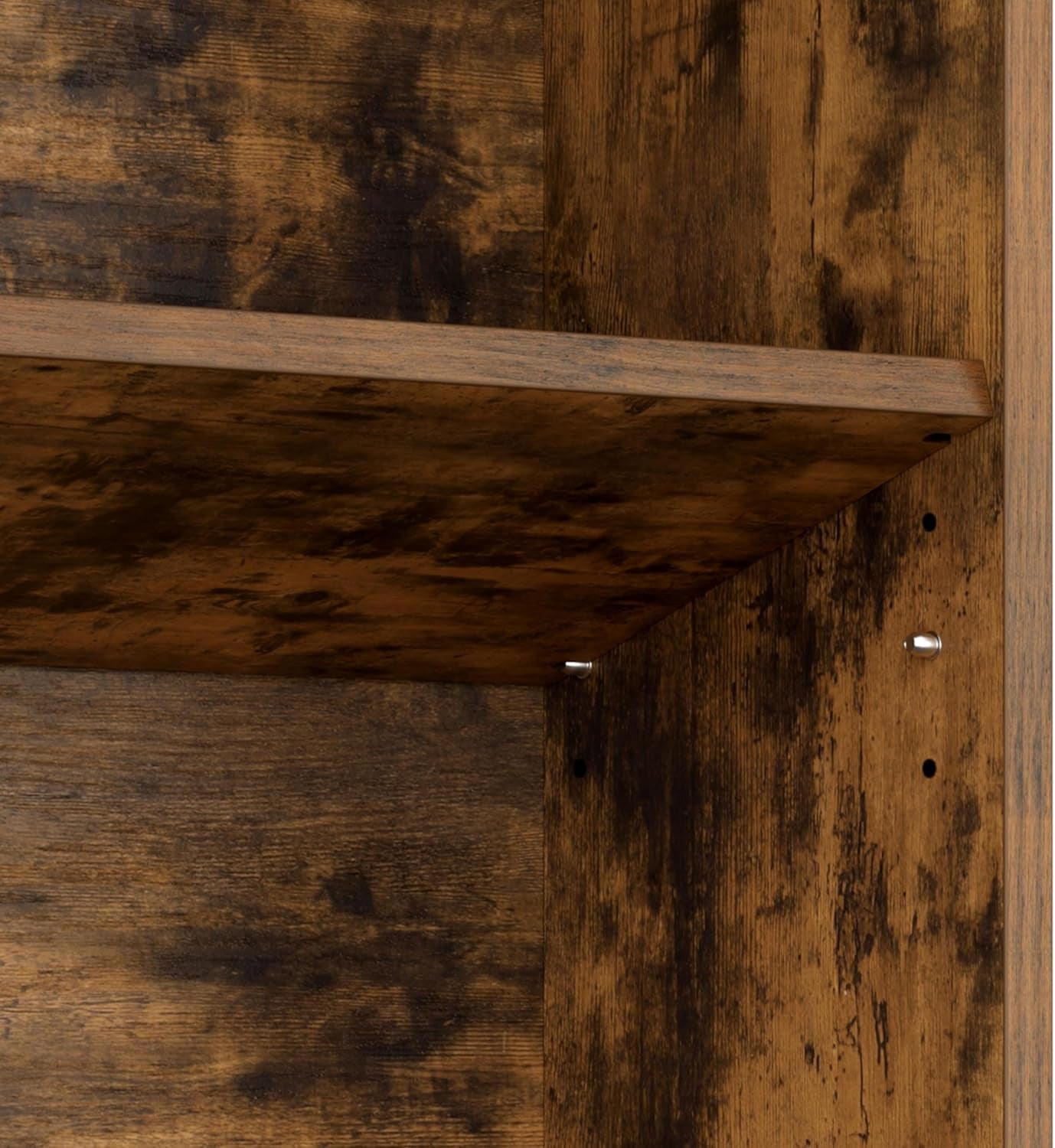 7 Tier Open Bookcase Rustic Brown Floorstanding Storage