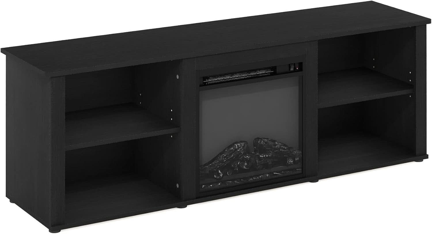 70 Inch TV Stand With Electric Fireplace Americano Finish