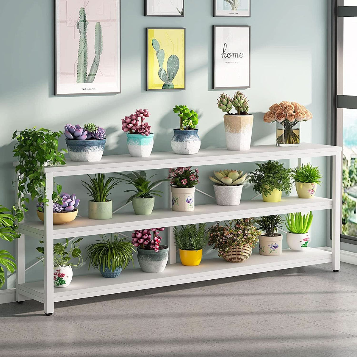 70.8 Inch Long Industrial TV Console With 3 Shelves