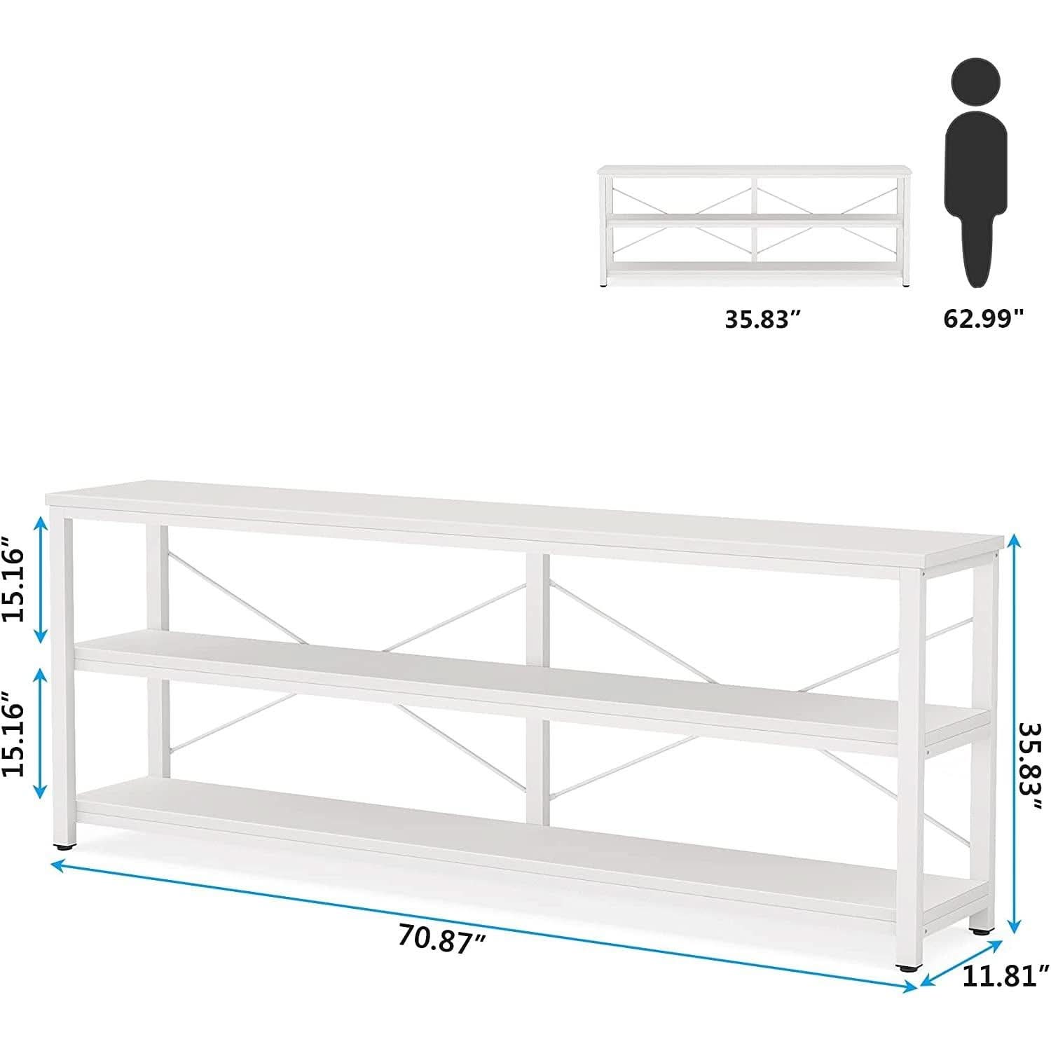 70.8 Inch Long Industrial TV Console With 3 Shelves