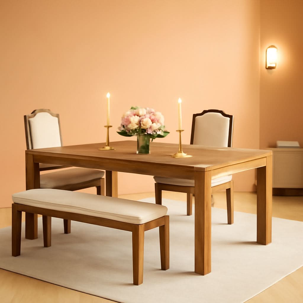 87 Inch Table 70.87 Inch Wood Dining Table Farmhouse Thickened Legs