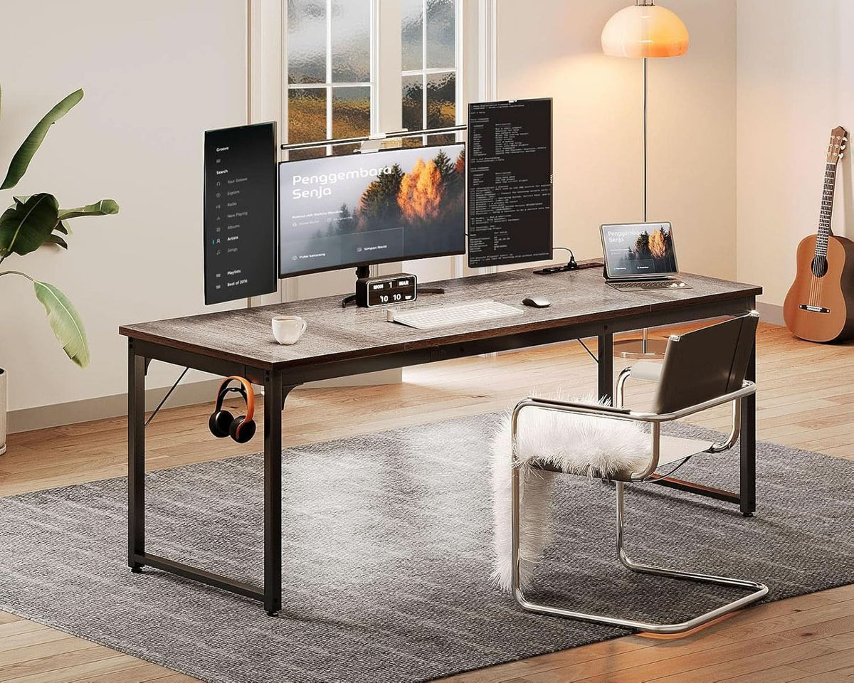71 Inch Computer Desk With USB Ports For Home Office