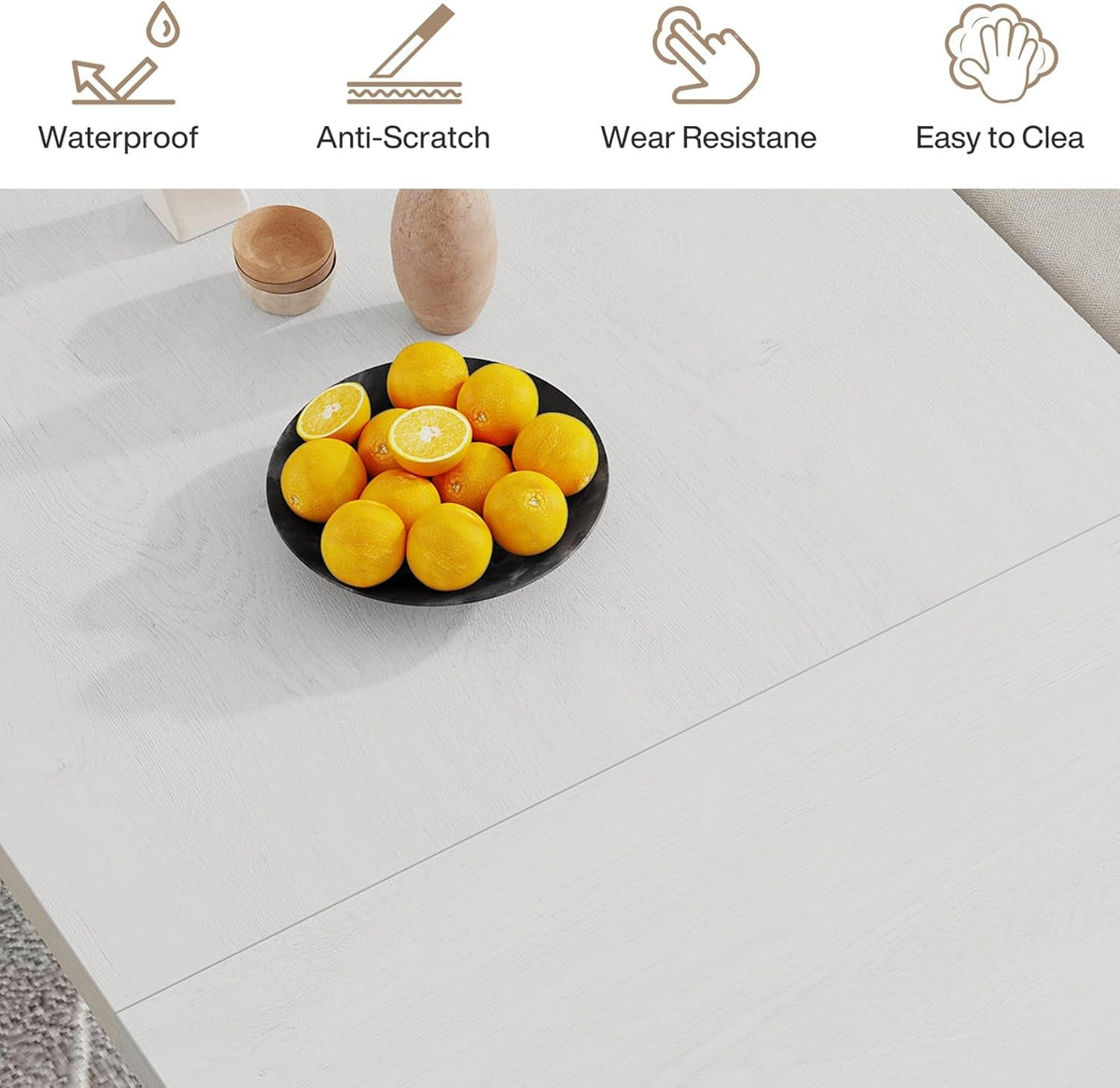 71 Inch Rustic Farmhouse Dining Table For 6 To 8 People