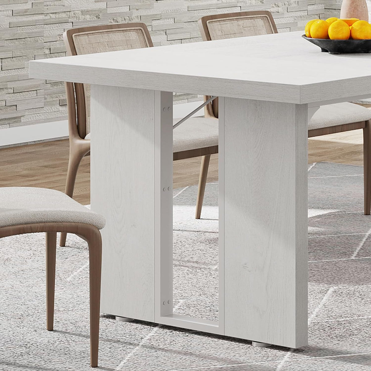 71 Inch Rustic Farmhouse Dining Table For 6 To 8 People