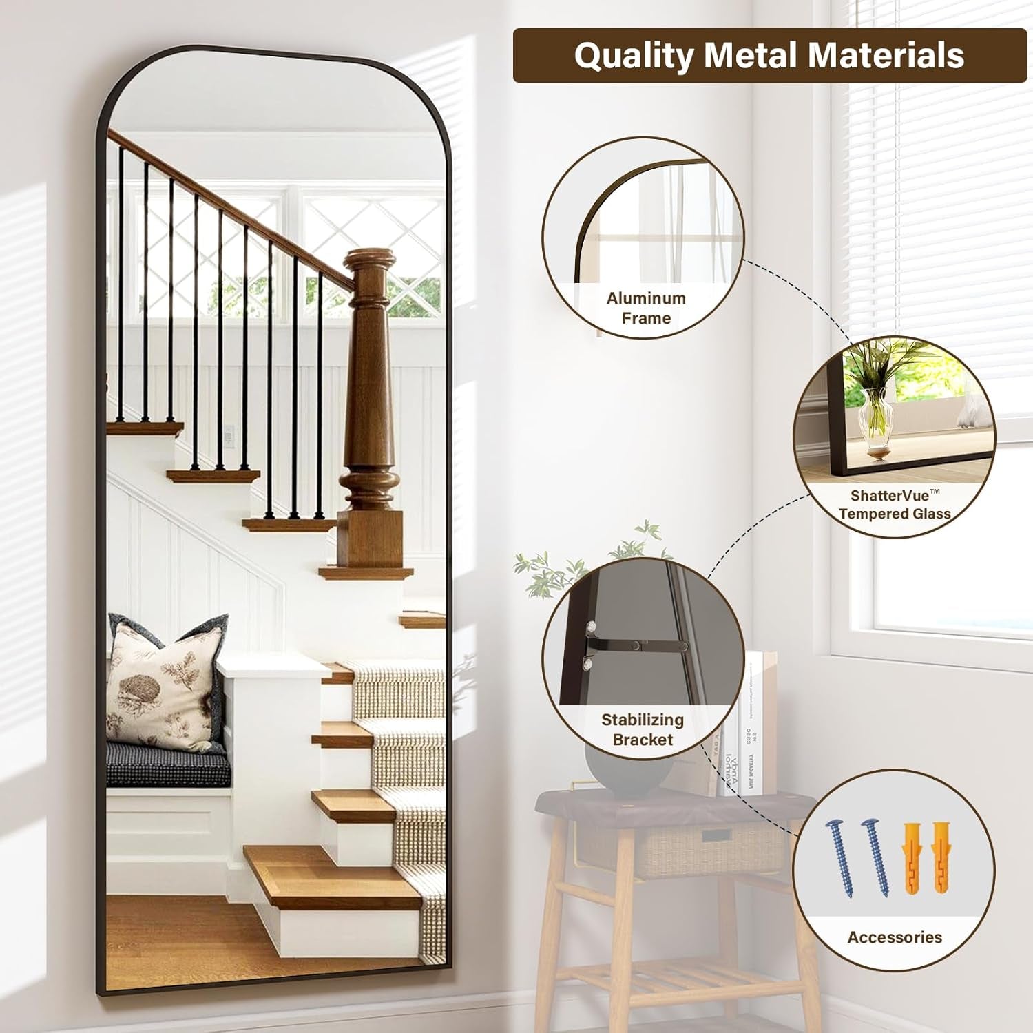 71x28 Full Length Mirror With Stand For Home Decor