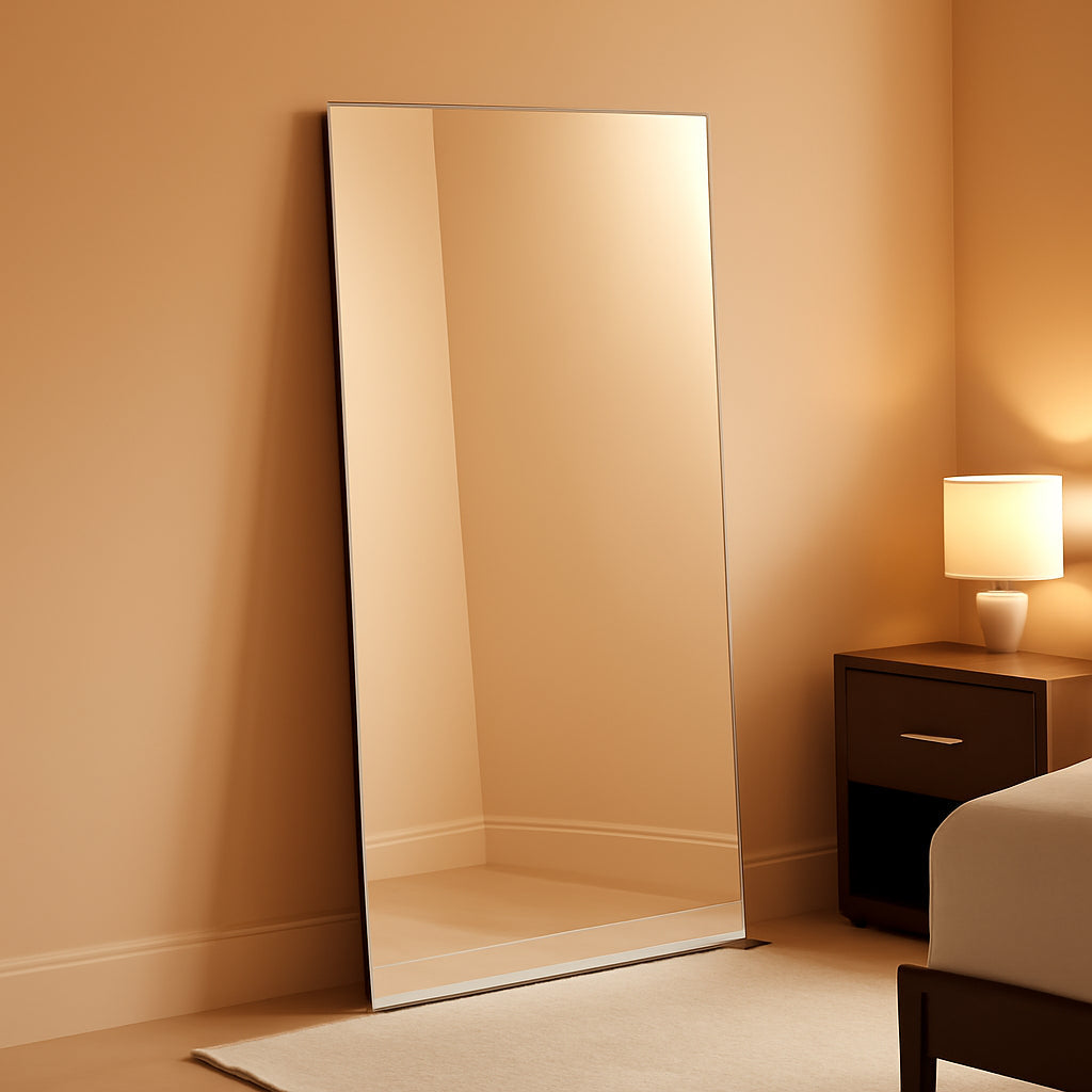 71x40 Inch Full Length Floor Mirror White Home Decor