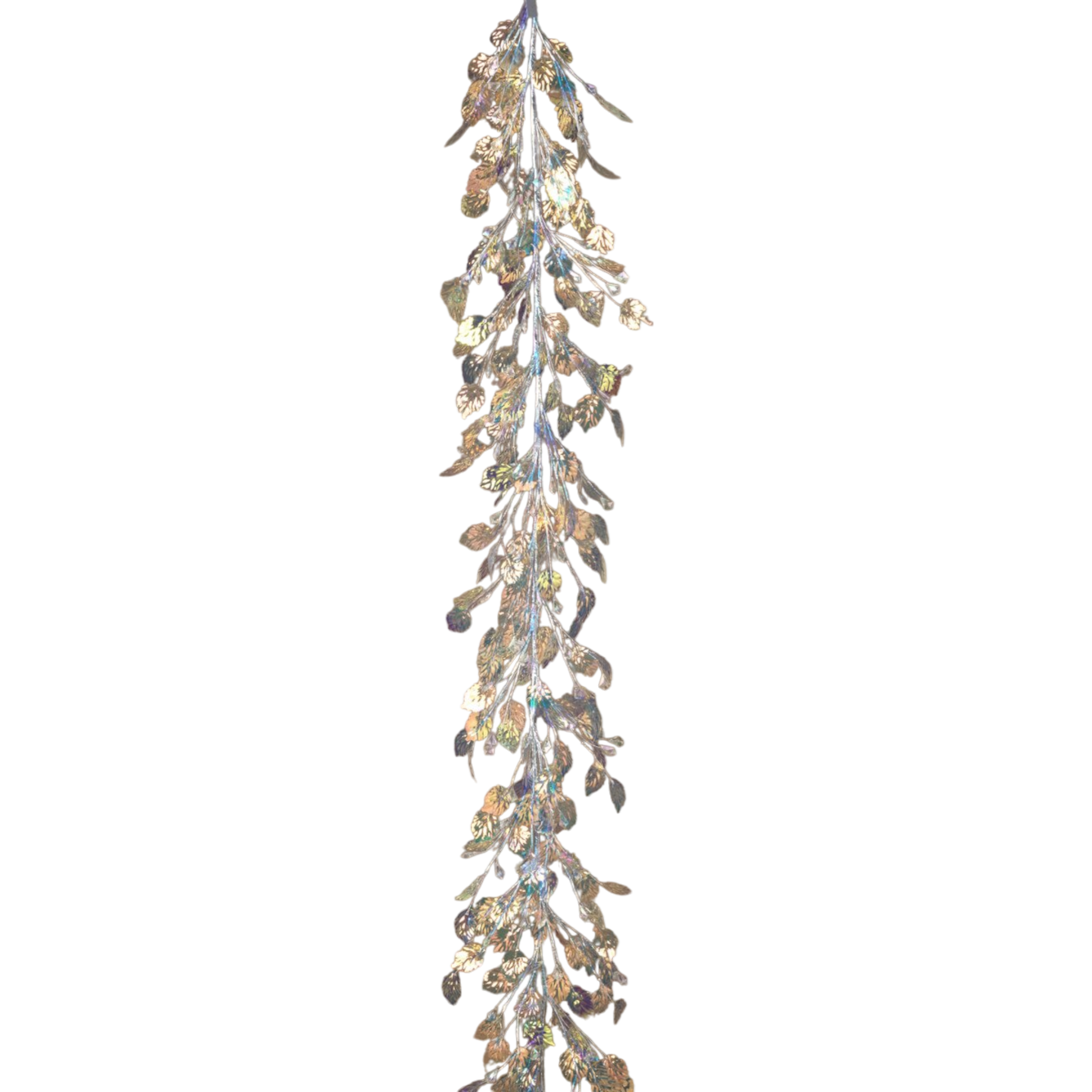72-Inch (6-Foot) Holographic Holiday Garland with Jewels
