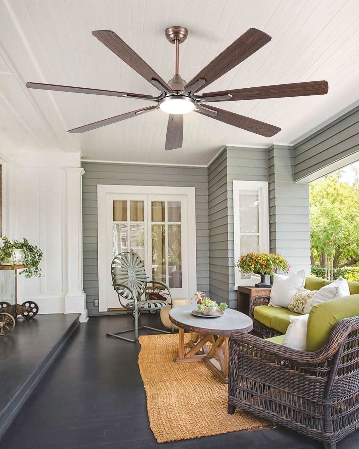 72 Inch Oil Rubbed Bronze Smart Outdoor Ceiling Fan