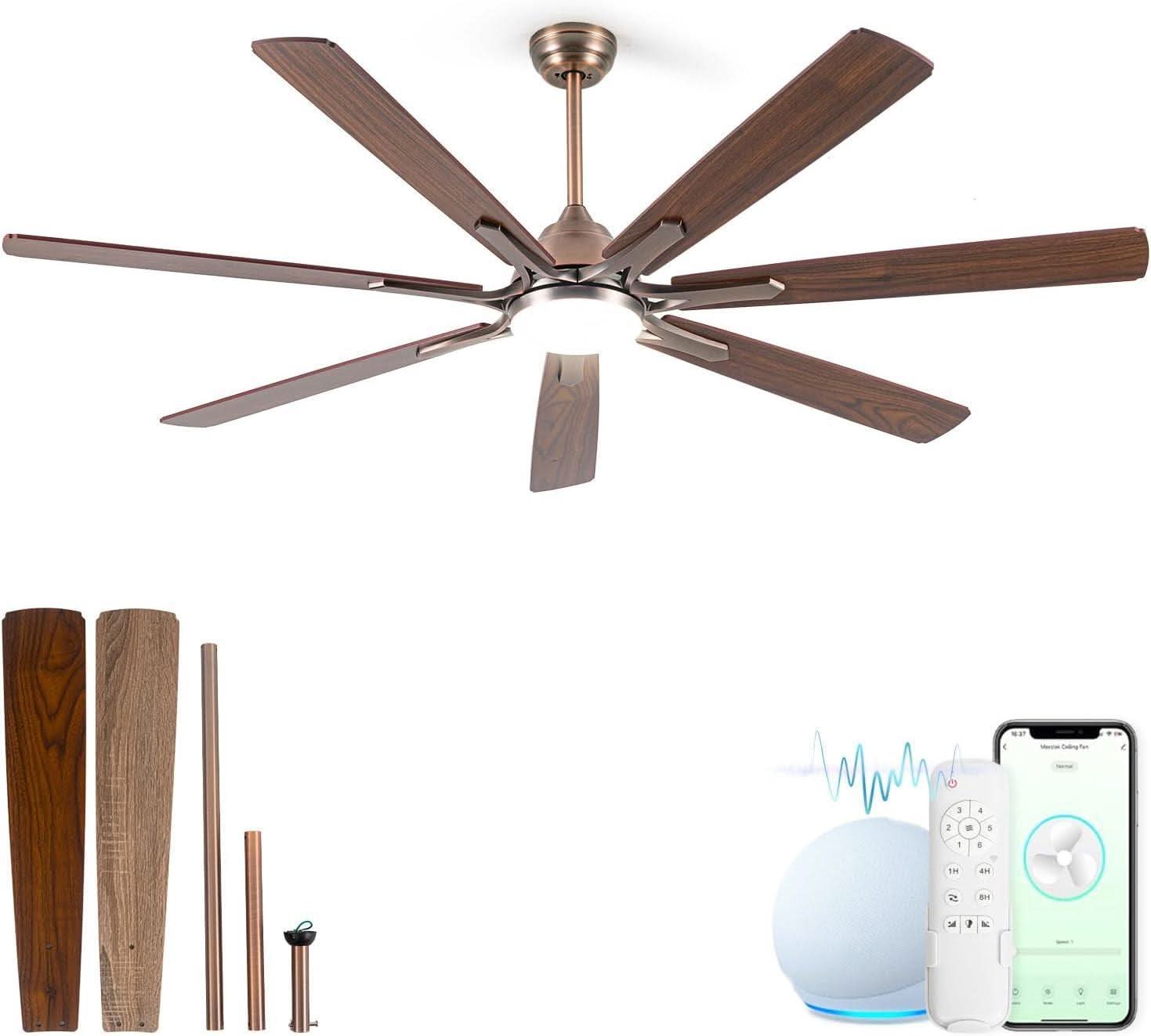 72 Inch Oil Rubbed Bronze Smart Outdoor Ceiling Fan