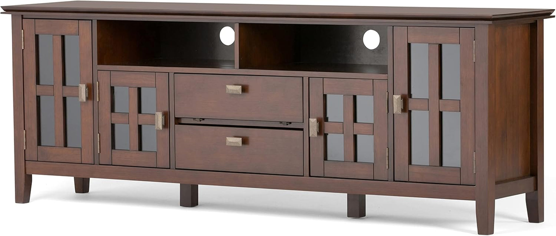 72 Inch Solid Wood TV Stand For 80 Inch TVs With Storage