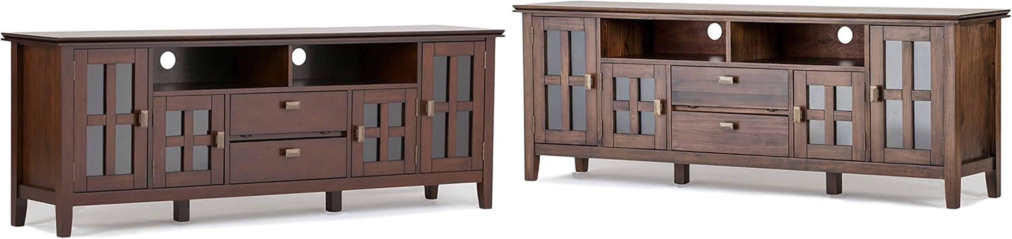 72 Inch Solid Wood TV Stand For 80 Inch TVs With Storage