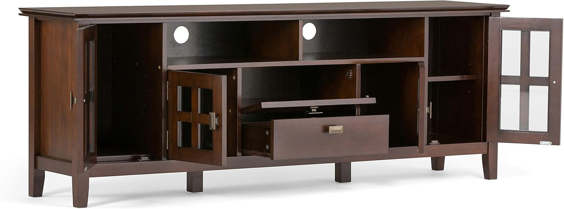 72 Inch Solid Wood TV Stand For 80 Inch TVs With Storage