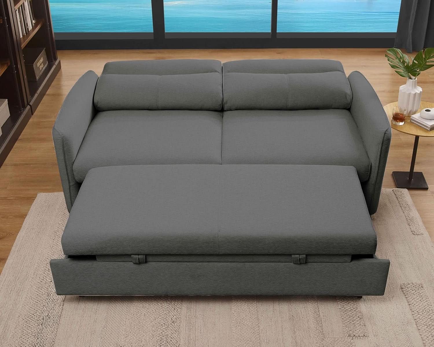 75 Inch Queen Size Convertible Sleeper Sofa Bed