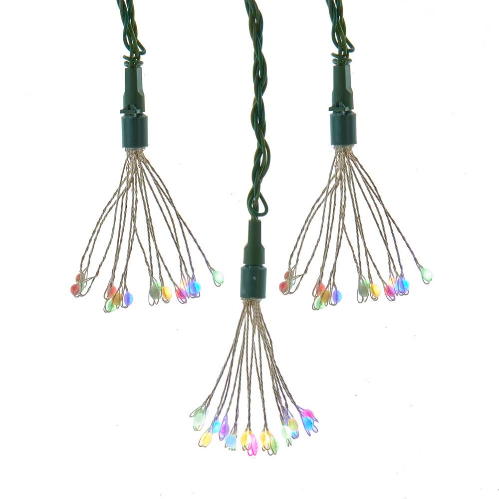 75-Light Cluster Burst Multi-Color Twinkle LED Light Set